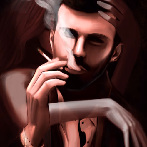 smoke in the dark. - old