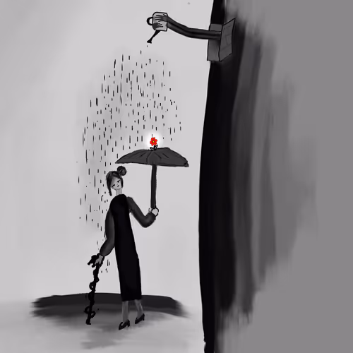 Something gray and colored