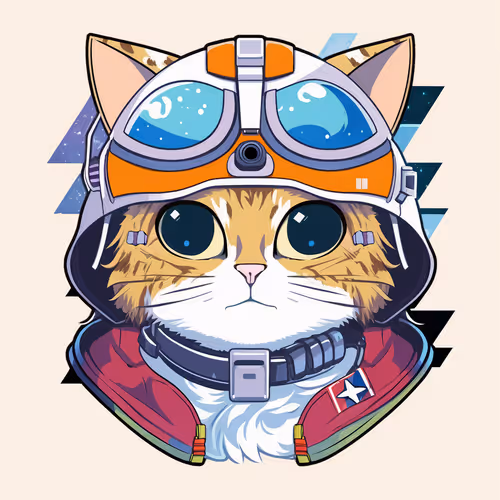 Space cats portrait