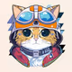Space cats portrait