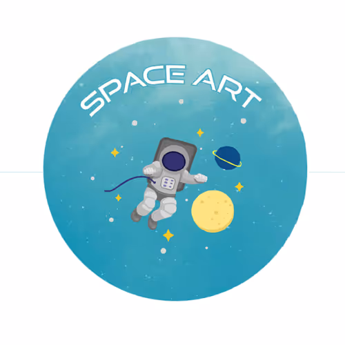 space art in circle