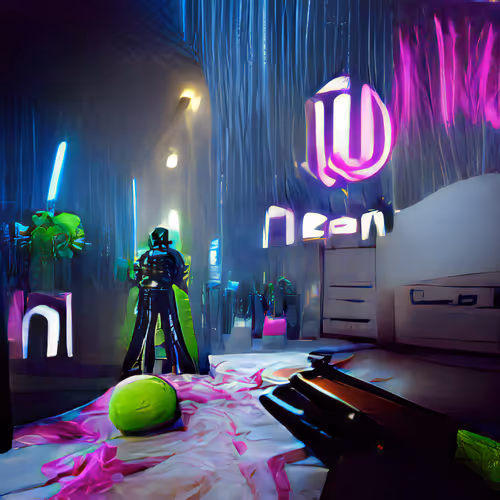 Neon Space Knights - old