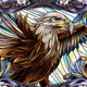 Stained Glass Window Design Of  Beautiful Eagle - Polygon