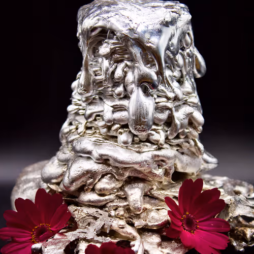 Stunning natural formation of Melted Metal