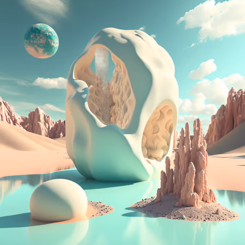Otherworldly Pastel Landscapes