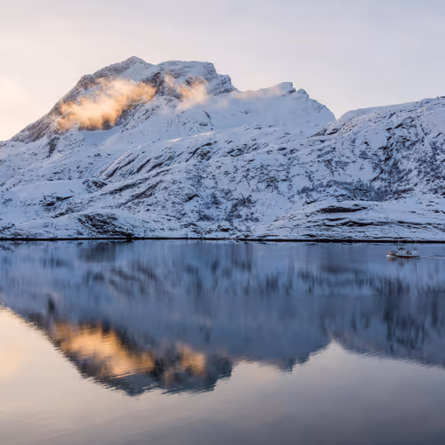 Symmetric landscape reflections by Johny Goerend - old