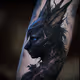 Collections Tattoo Style black, girl and fire.