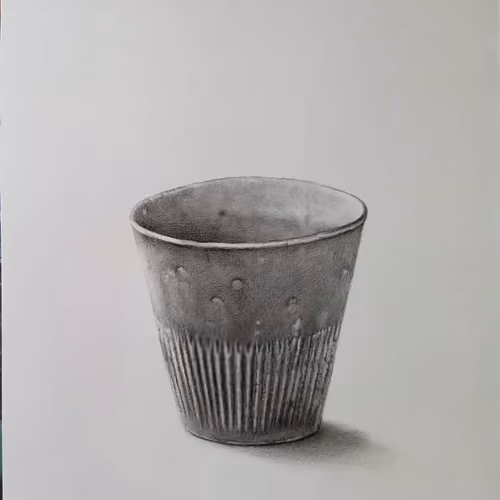 Teacub drawing on paper.