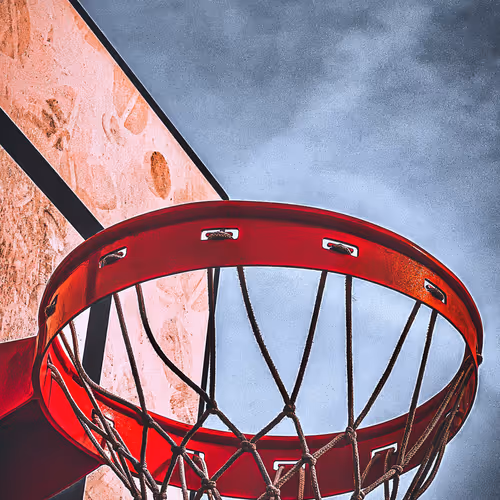The basketball ring - old - old