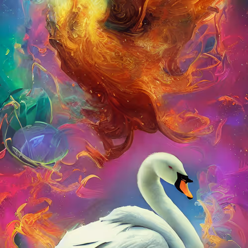 The cosmic swan