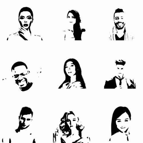 The expression of a human