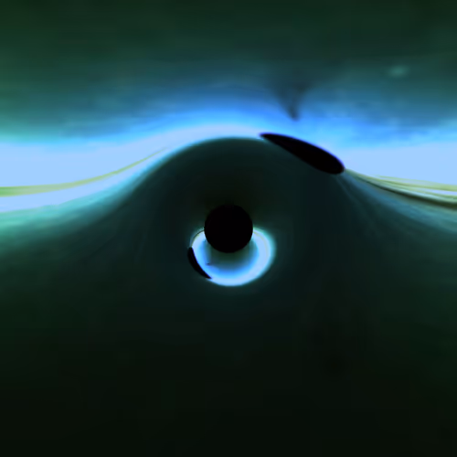 The Extended Present - Black Holes Dance #66aabb