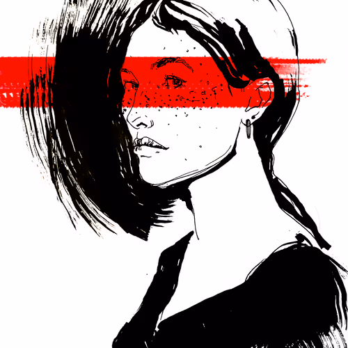 The girl and red - old