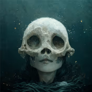 The girl In the middle of the sea