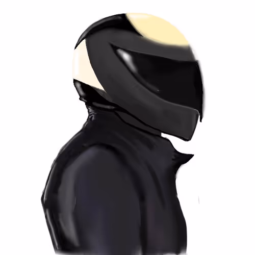 The guy with the helmet!
