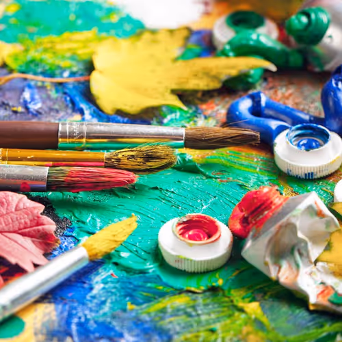 The hand of a young artist