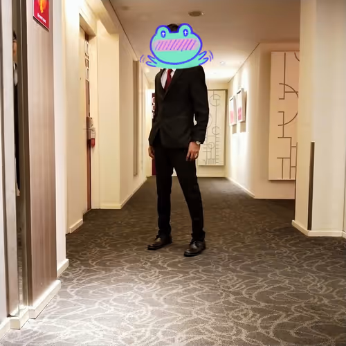 the man and frog