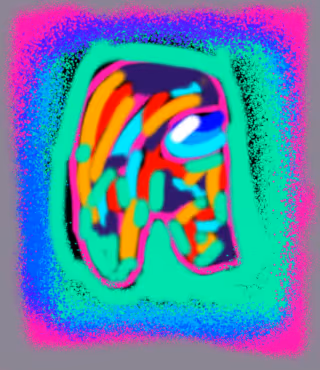 the original spray paint among us character