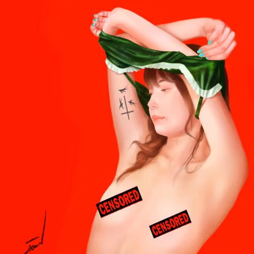 the red girl - old