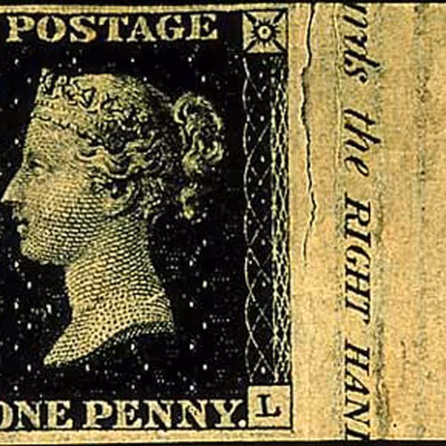 The very first postage stamp