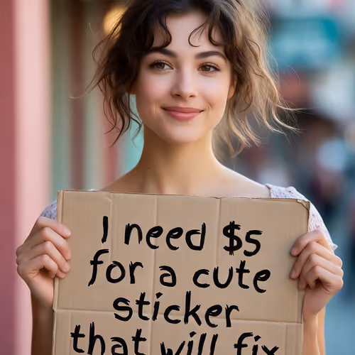 This NFT Exists Because a $5 Sticker Is Apparently the Key to My Emotional Stability