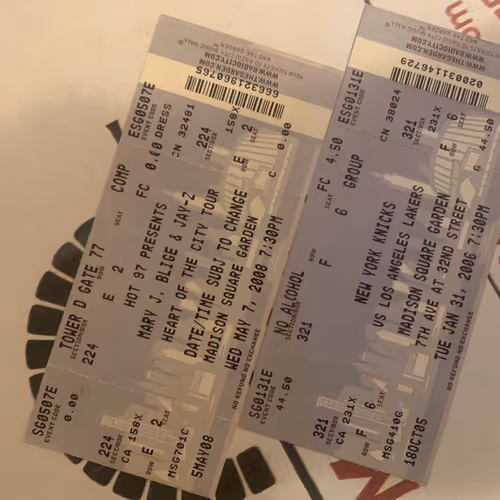 Real World Ticket Stubs