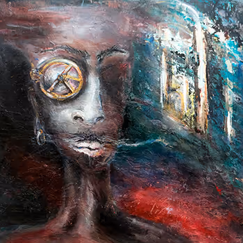 Time, space and technology in oil paintings