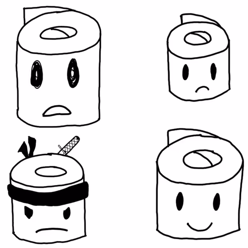 Toilet Paper with faces