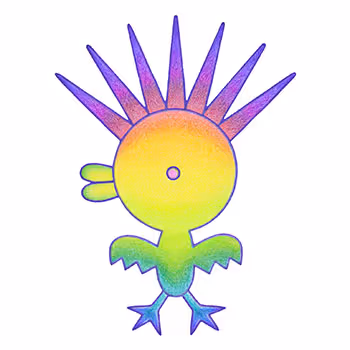 Rainbow bird -Standing up