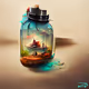 Treasures of The Sea: Ship In A Bottle!!! - old