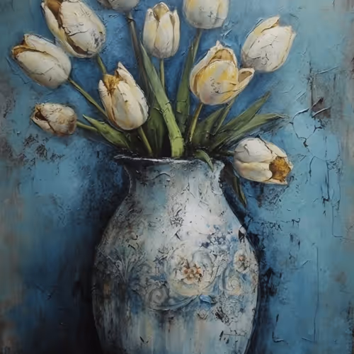 Tulips Flowers in a Vase