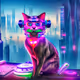 Cyberpunk DJ Cat