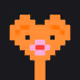 pixels hearts - old