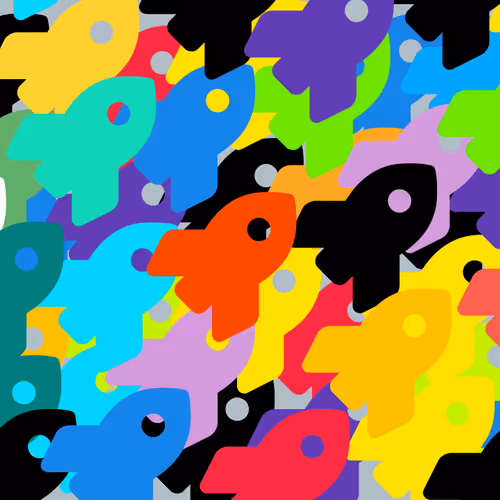 Colored space ships