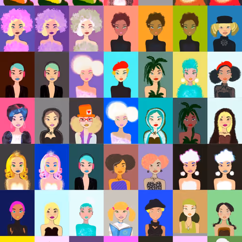 Colorful Lady ~ Collection #253248498 - old