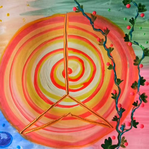 Light paintings in the Reiki stream - old