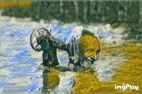 The tailor and his sewing machine by Muhammad