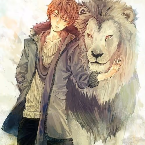 Anime Lion Art - old