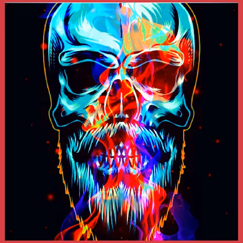 bearded crazy skull #439764783