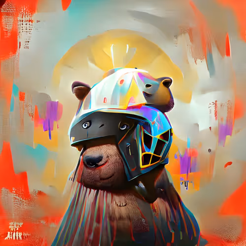 Happy bear art work