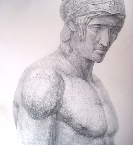 a plaster figure #476834717 - old