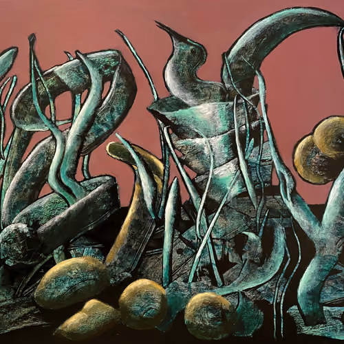Surrealistic Art. Chaos.Painting.