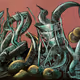 Surrealistic Art. Chaos.Painting.