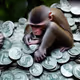 monkeys art with money and money