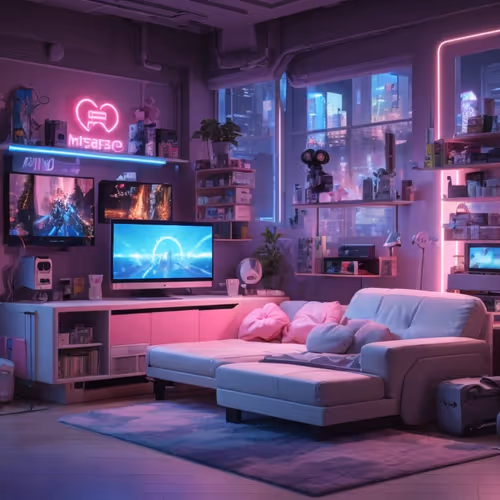 urban cyberpunk secret room