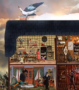 Victorian house with angel - old