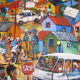 VILLAGE TOWN SCENE - old - old