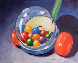 Vintage Toys - Oil on Canvas