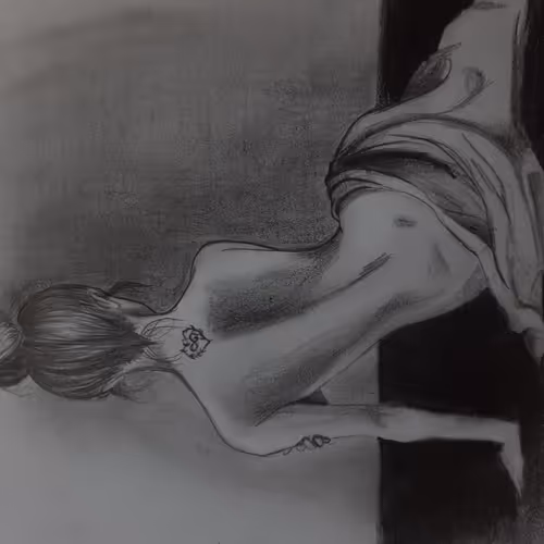 Violeta Black Pencil Canvas