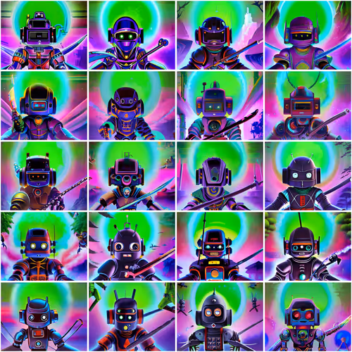 Colors Joy Futuristic Robots - old